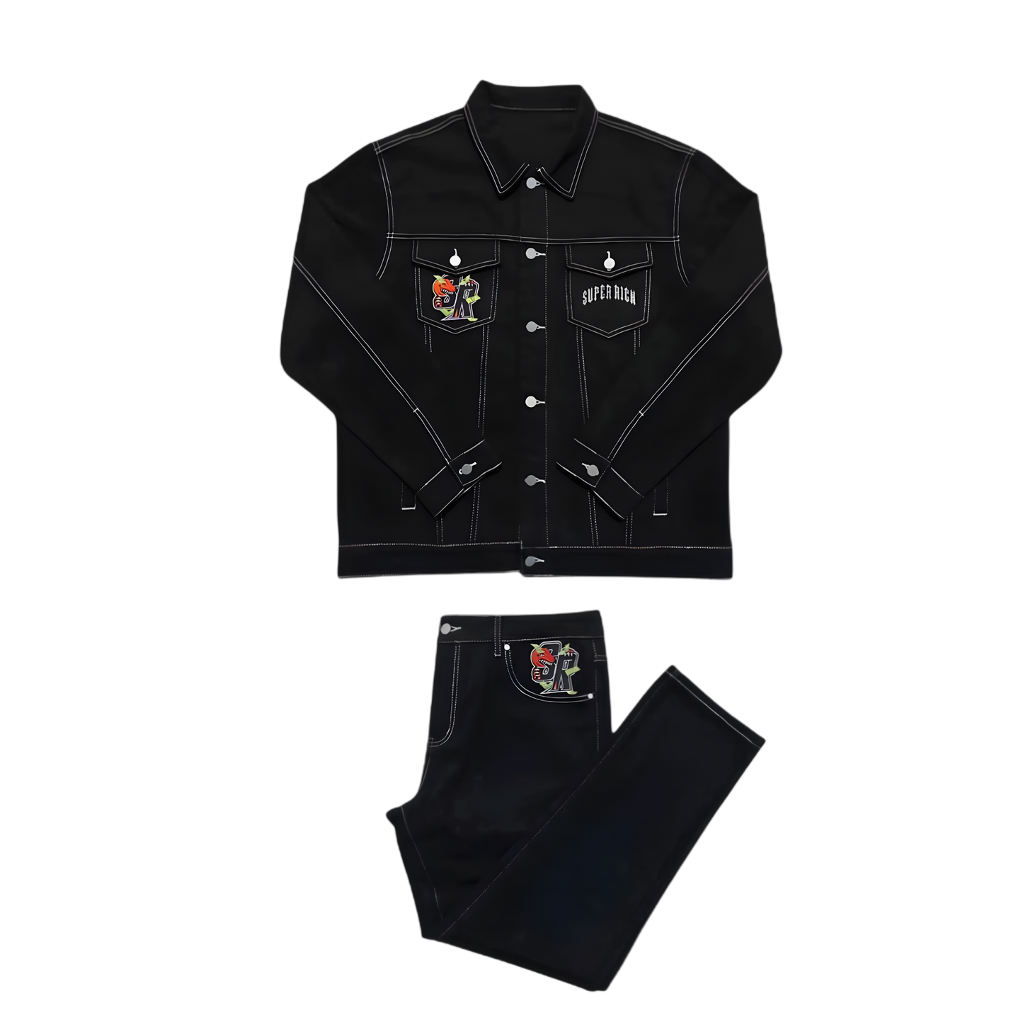 SuperRich Toronto Ballers Black Denim Set