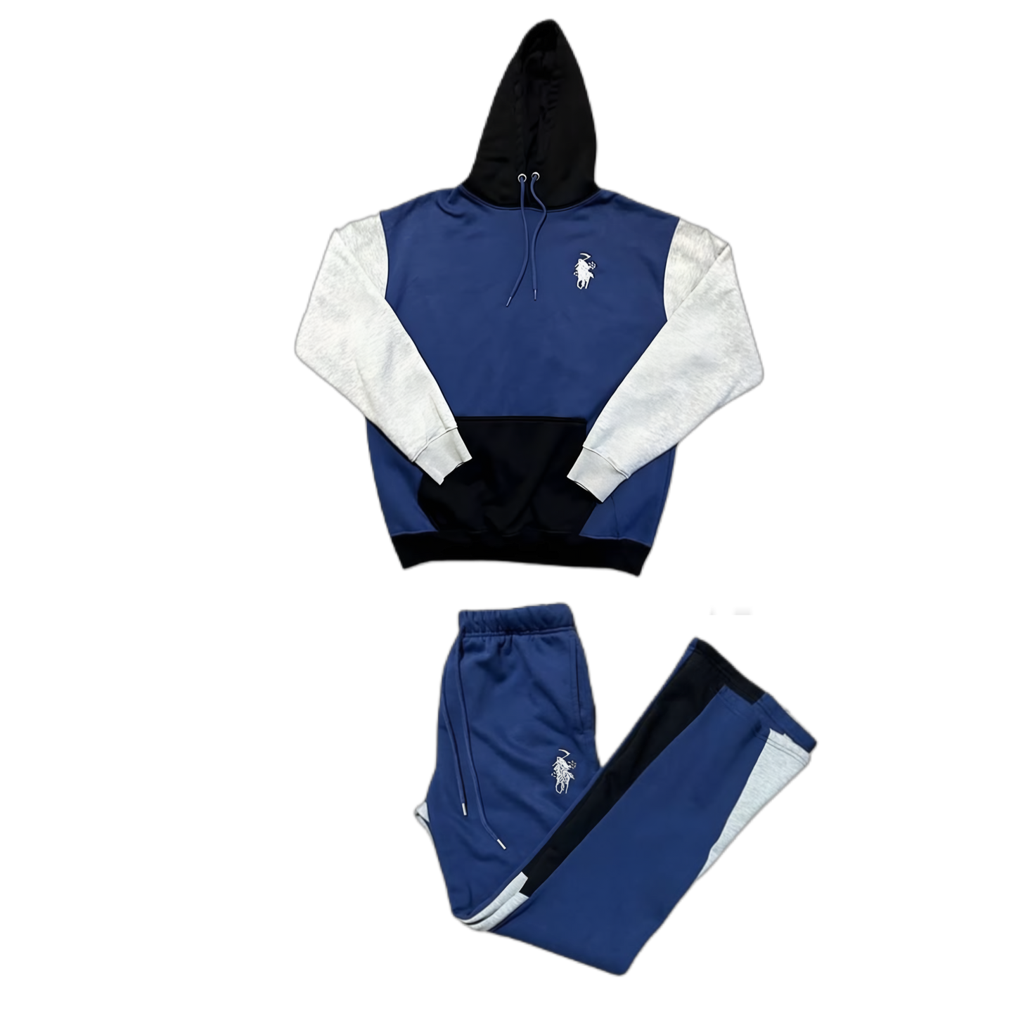 Grim Money Polo Logo , Pullover Hoodie and Flare Pants set