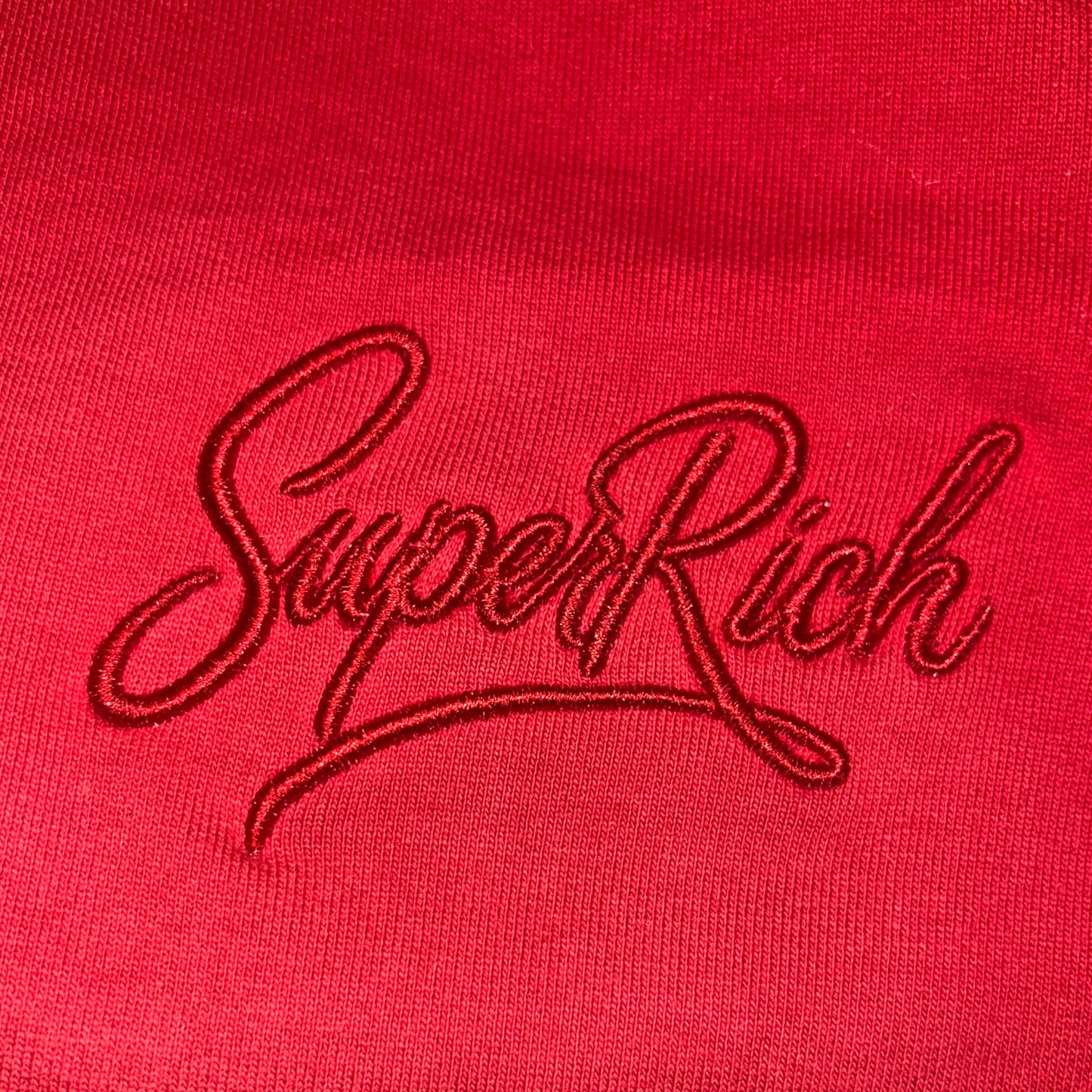 Red Sunfade Stacked pacts tracksuit