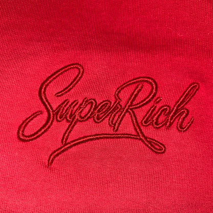 Red Sunfade Stacked pacts tracksuit