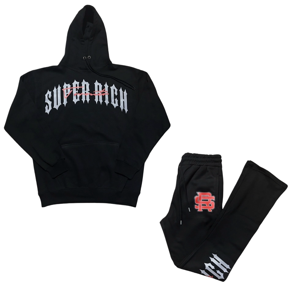 Super Rich Hoodie & Flare pants Tracksuit