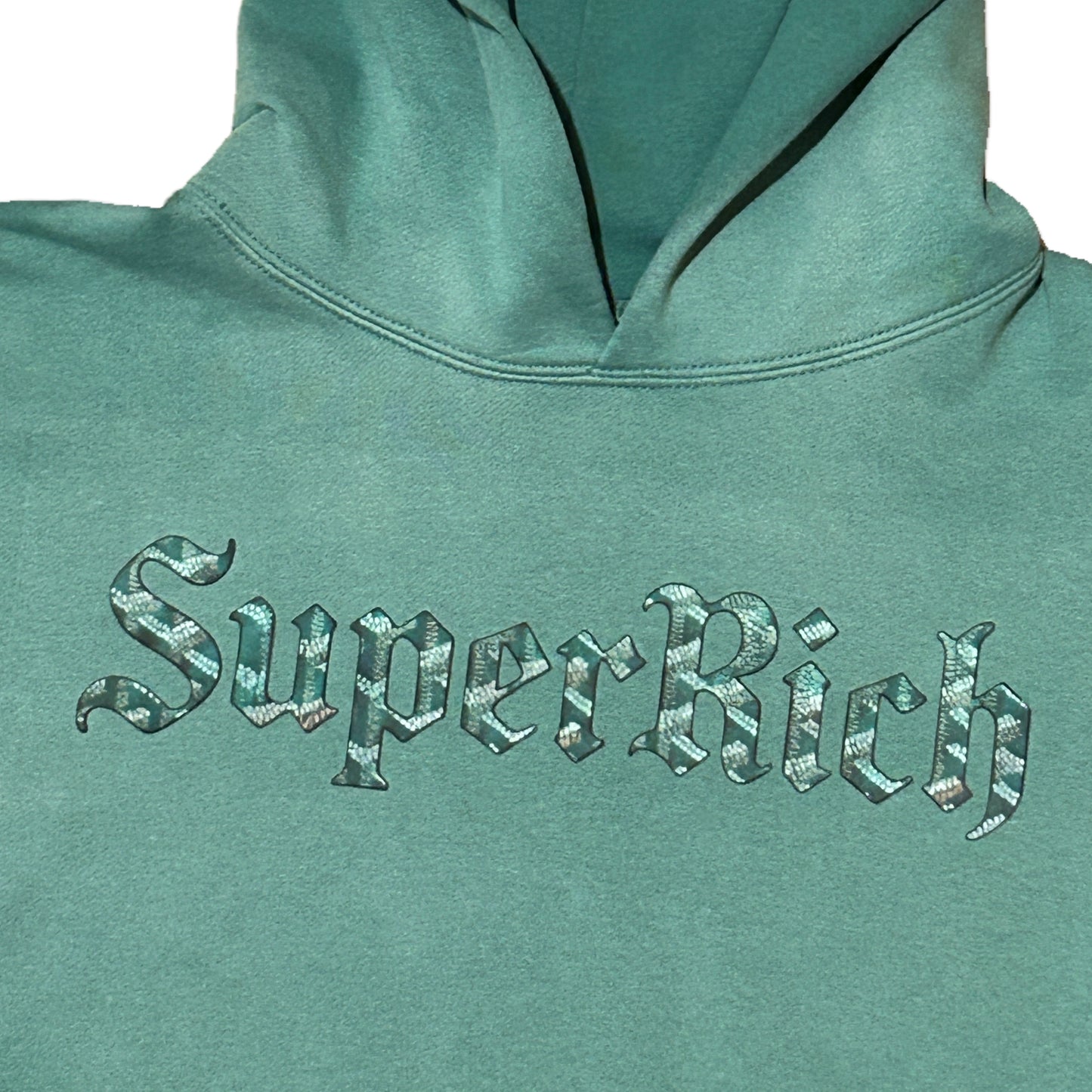 Green SuperRich Pullover Hoodie & stack Pants Set