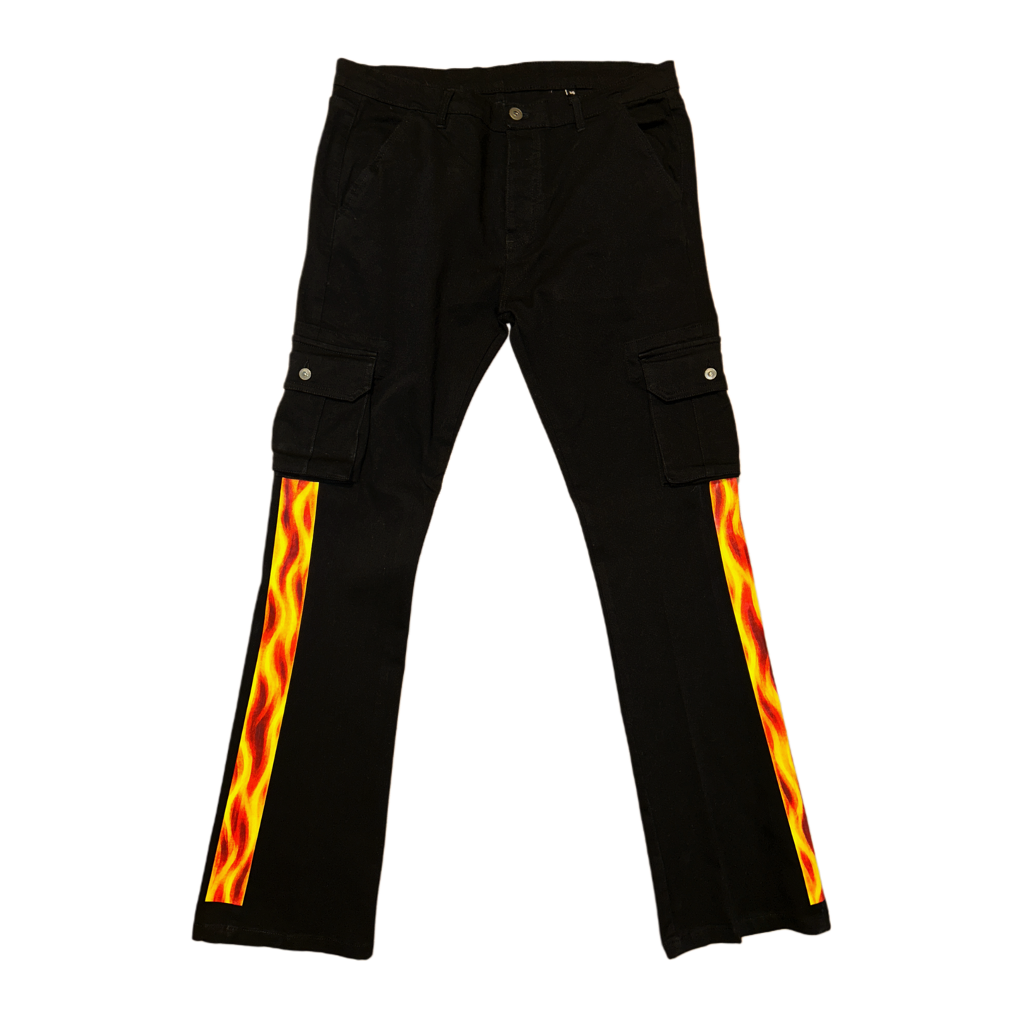 Black SR Jean Jacket  & Flare jeans Sets