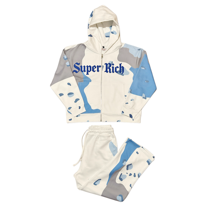 SupeRich Blue & White Camo Set