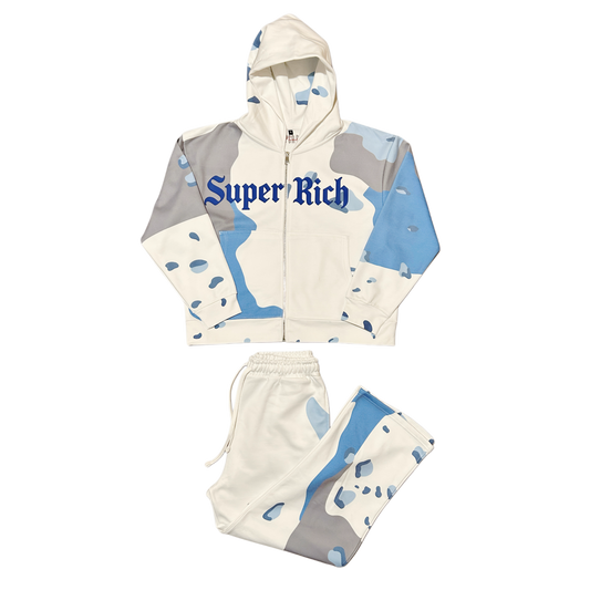 SupeRich Blue & White Camo Set