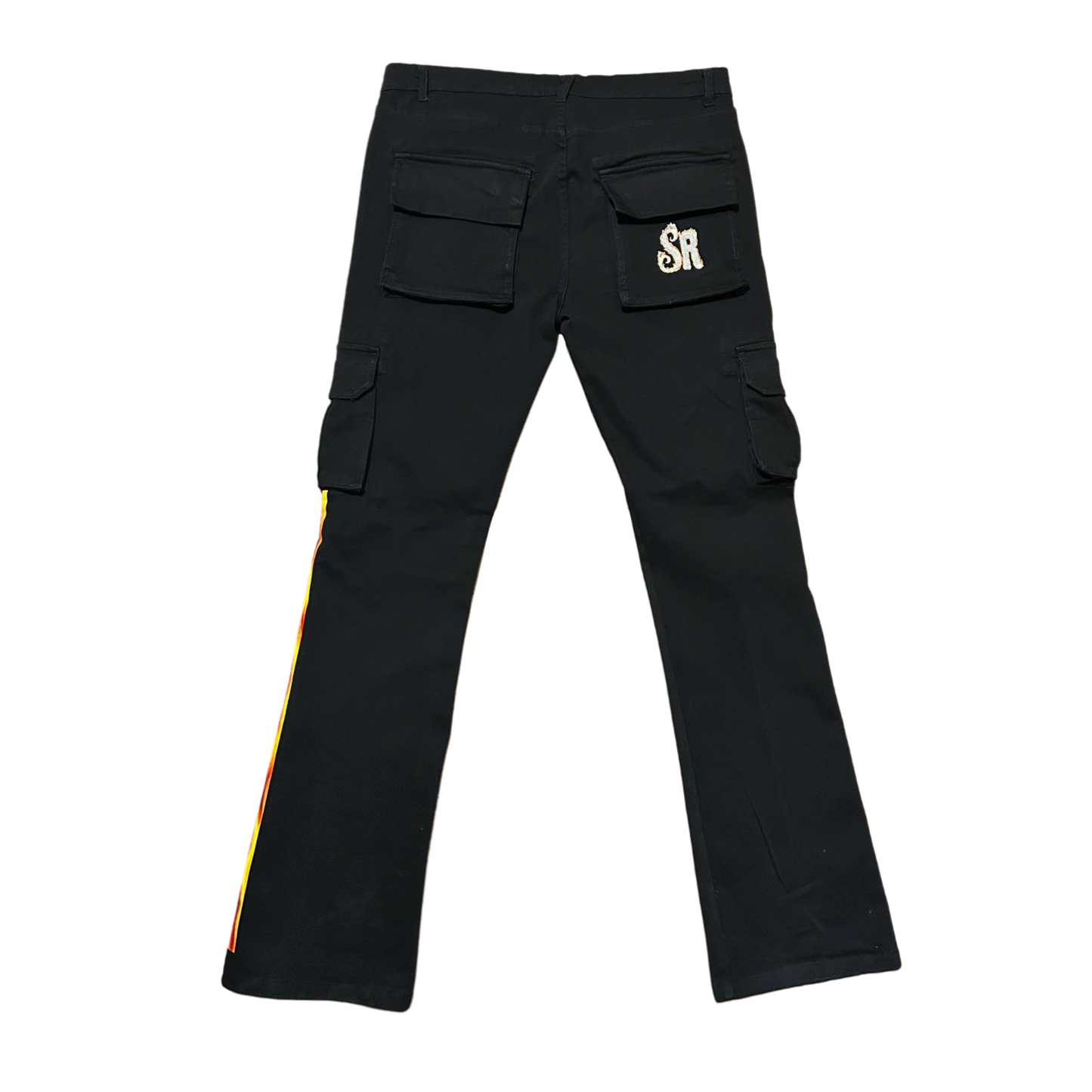 Black SR Jean Jacket  & Flare jeans Sets