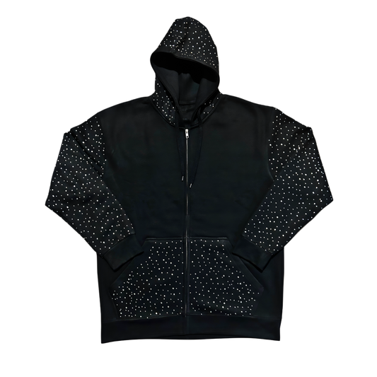 Iced out zip up hoodie