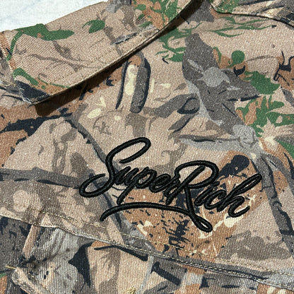 Leaf Camo Jean Jacket  & Flare jeans Sets