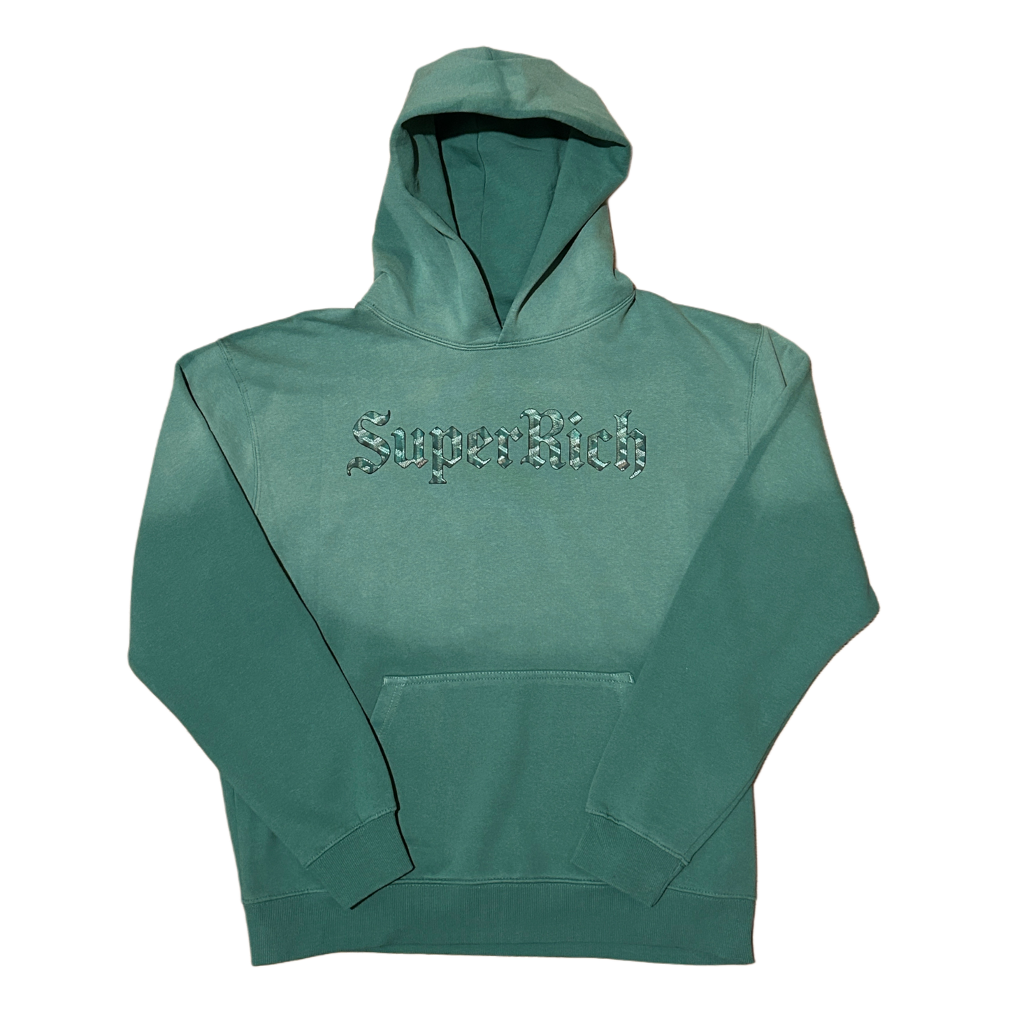 Green SuperRich Pullover Hoodie & stack Pants Set