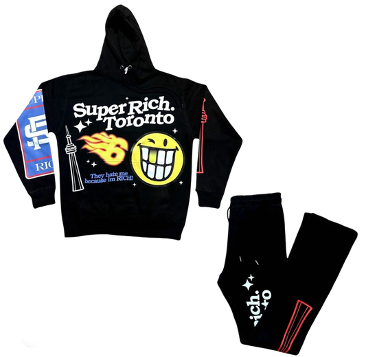 Super Rich Toronto Hoodie & Flare Pants Tracksuit