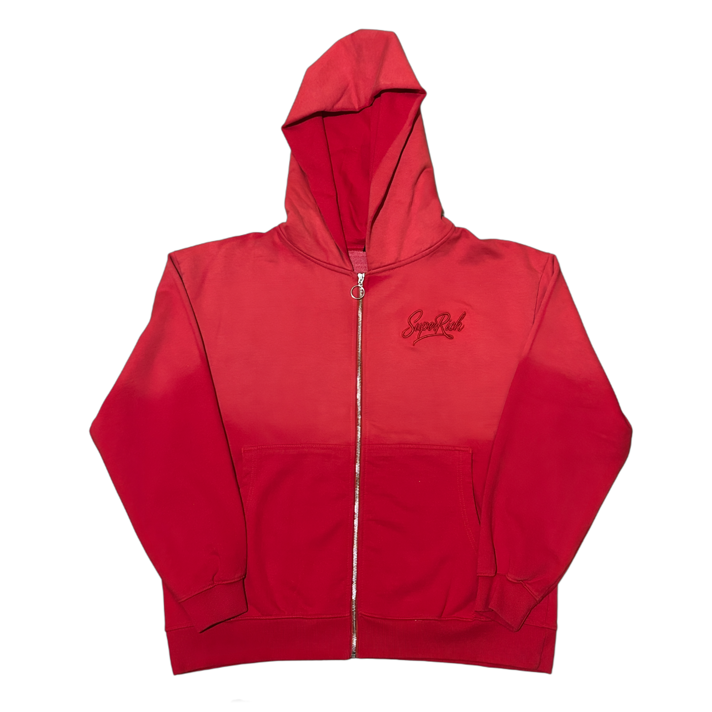 Red Sunfade Stacked pacts tracksuit