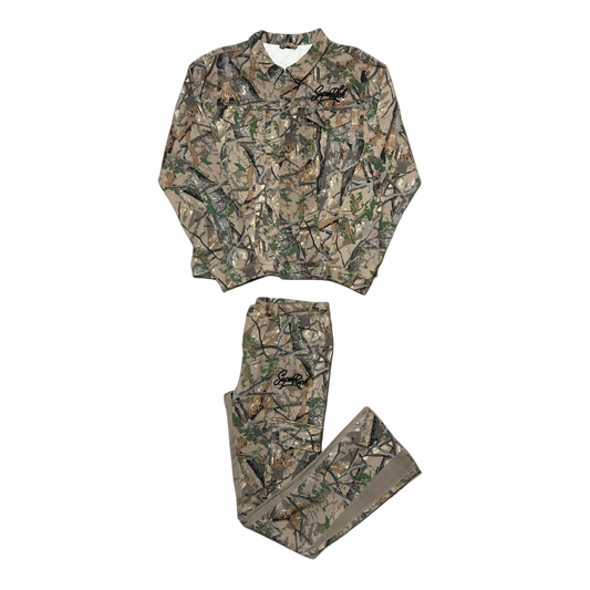 Leaf Camo Jean Jacket  & Flare jeans Sets