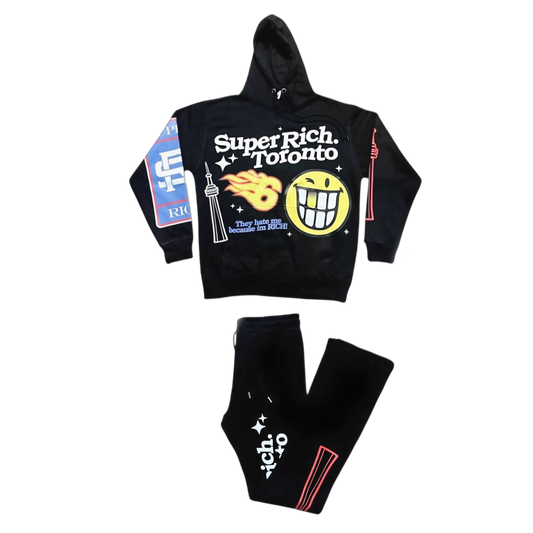 Super Rich Toronto Hoodie & Flare Pants Tracksuit