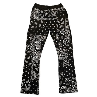 Black Paisley Print , Flare Pants Set