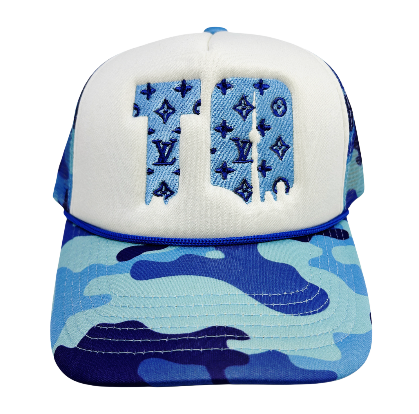 Blue Camo TO Trucker